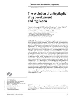 The Evolution of Antiepileptic Drug Development and Regulation