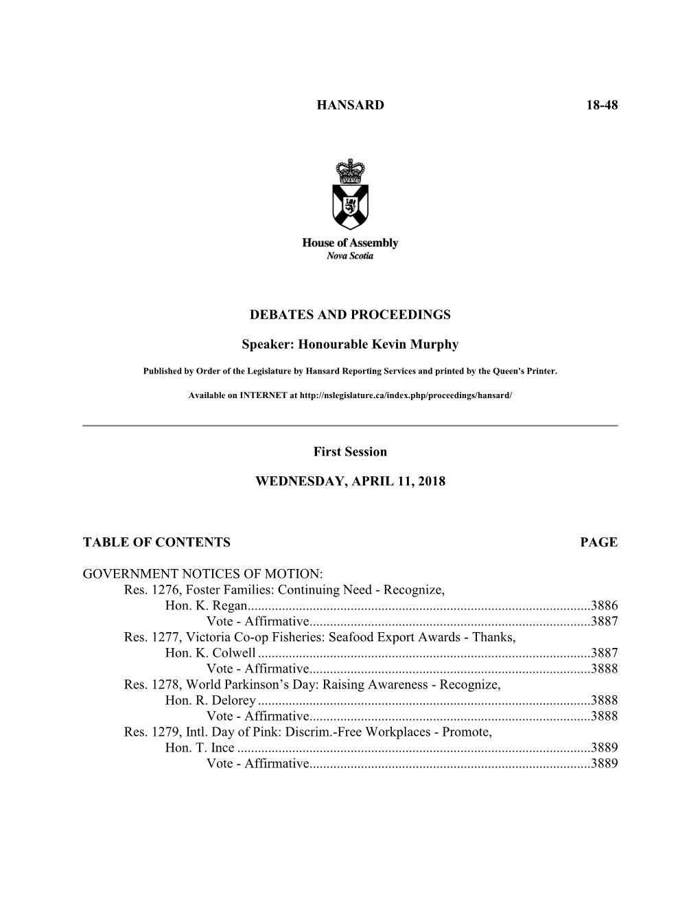 Hansard 18-48 Debates And