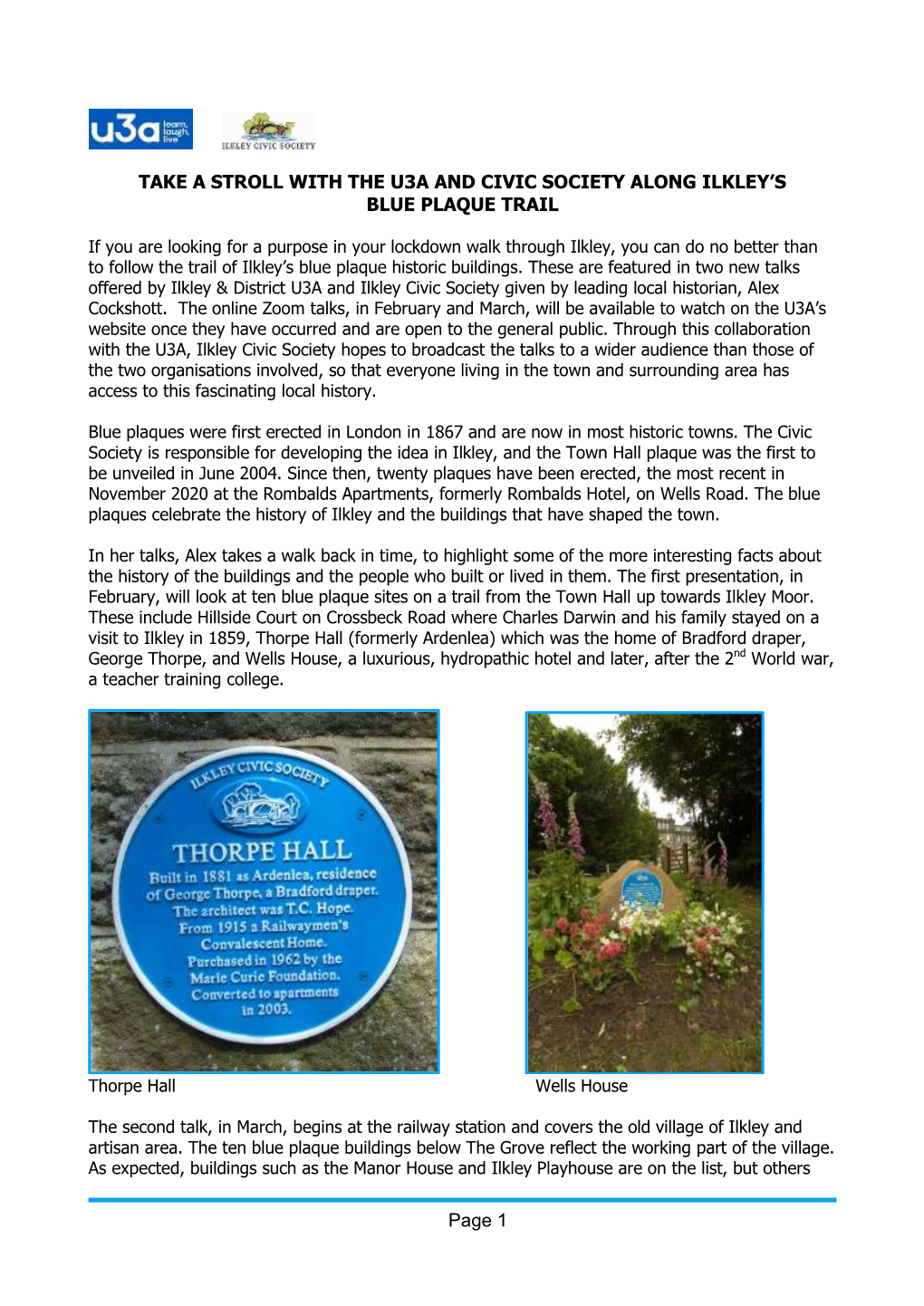 Blue Plaque Trail 1