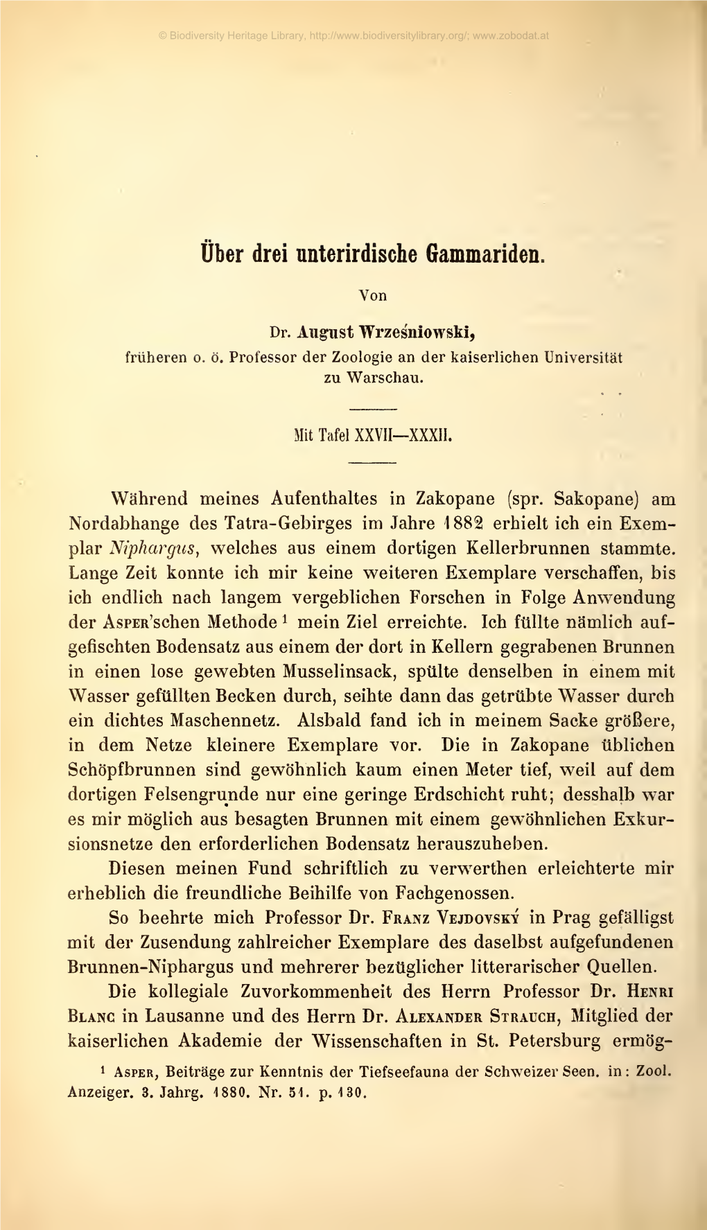 Zeitschrift Für Wissenschaftliche Zoologie