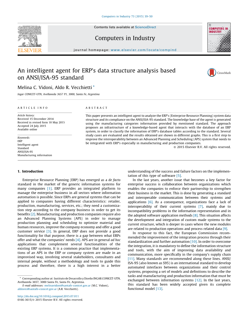 An Intelligent Agent for ERP's Data Structure Analysis Based on ANSI