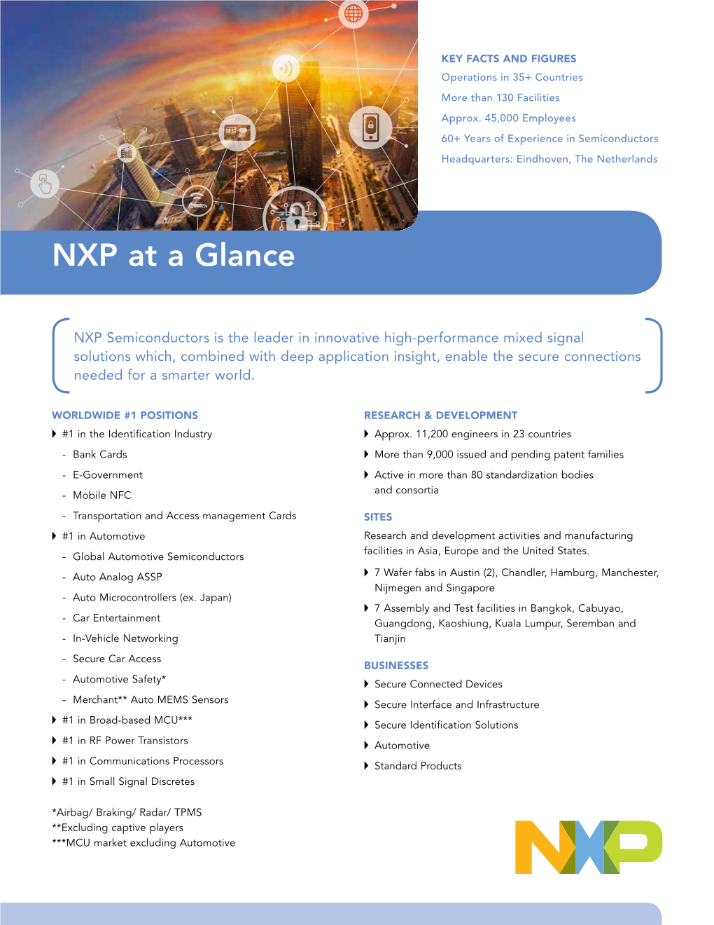 NXP Semiconductor, Inc. Fact Sheet