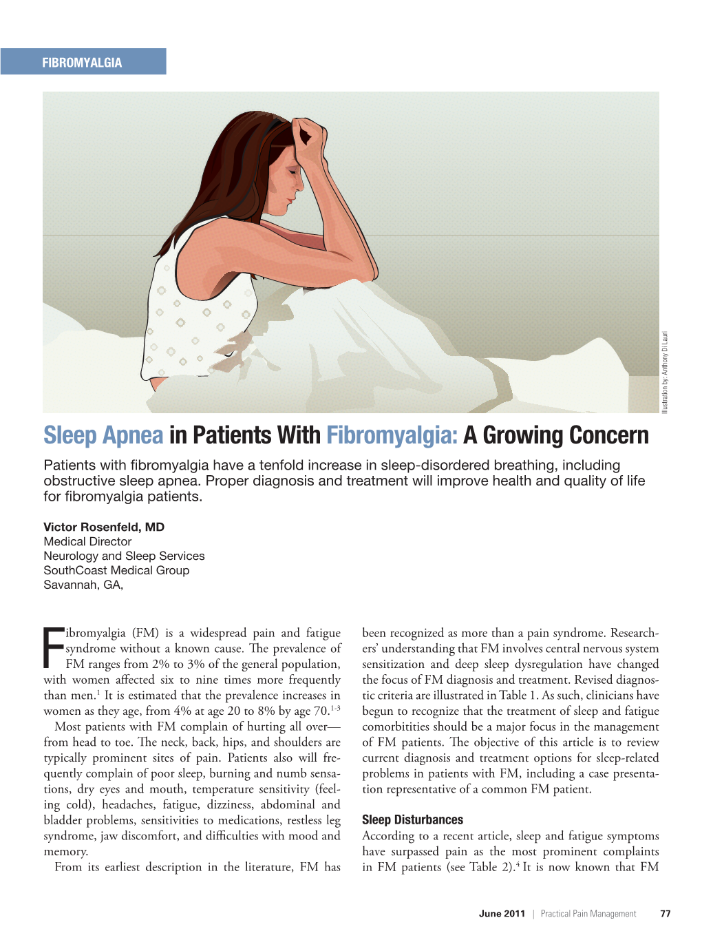 Sleep Apnea in Patients with Fibromyalgia: a Growing Concern
