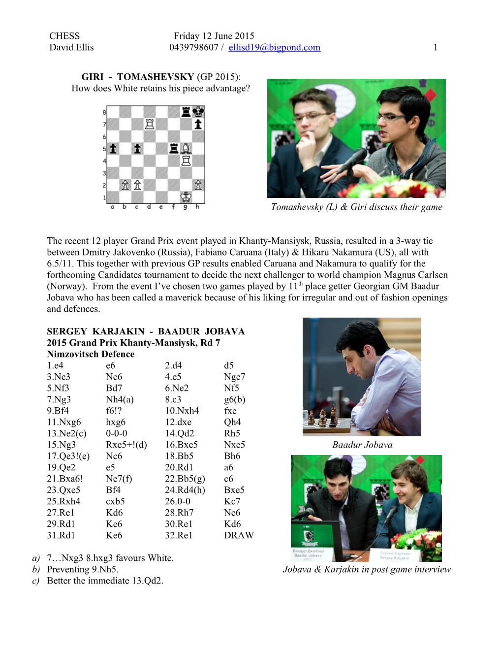 Looking Through Various English-Speaking Chess Web Sites, I Am Always on the Look-Out For s1