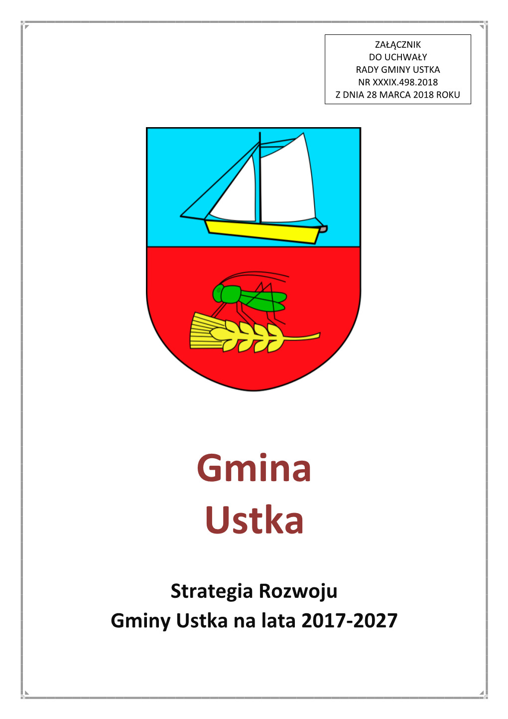 Strategia Rozwoju Gminy Ustka Na Lata 2017-2027