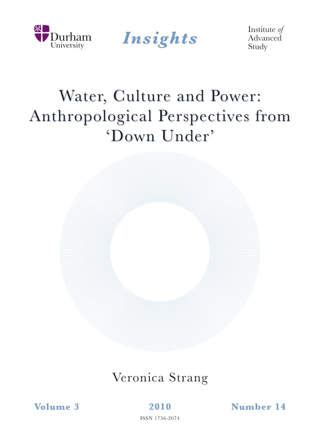 Water, Culture and Power: Anthropological Perspectives from ‘Down Under’