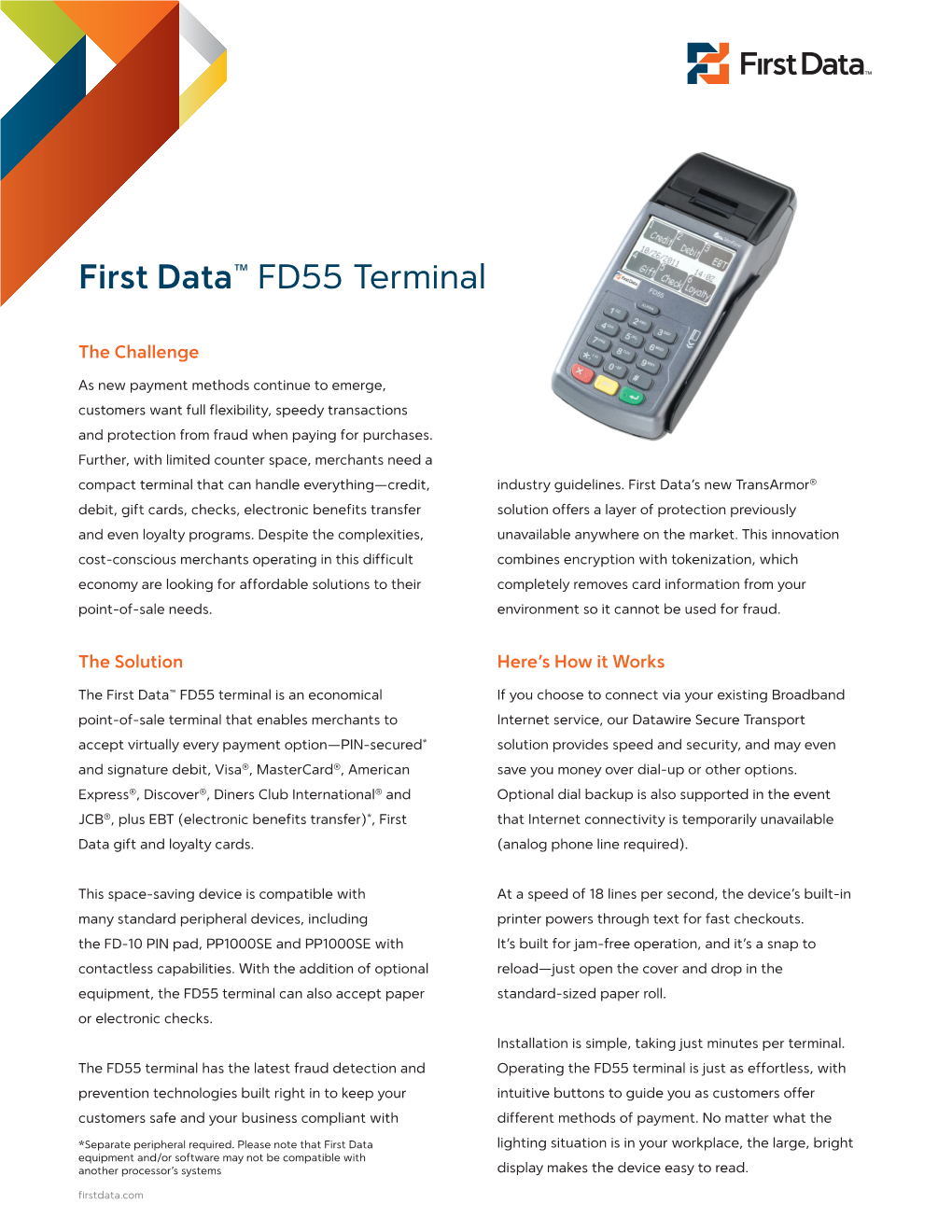 First Data™ FD55 Terminal