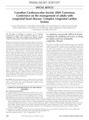 Complex Congenital Cardiac Lesions