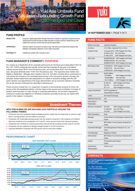 Yuki Asia Umbrella Fund Yuki Japan Rebounding