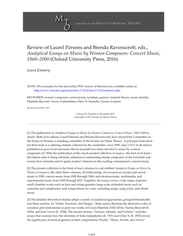 MTO 23.4: Emmery, Review of Parsons and Ravenscroft