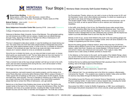 Tour Stops | Montana State University Self-Guided Walking Tour