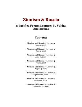Zionism & Russia