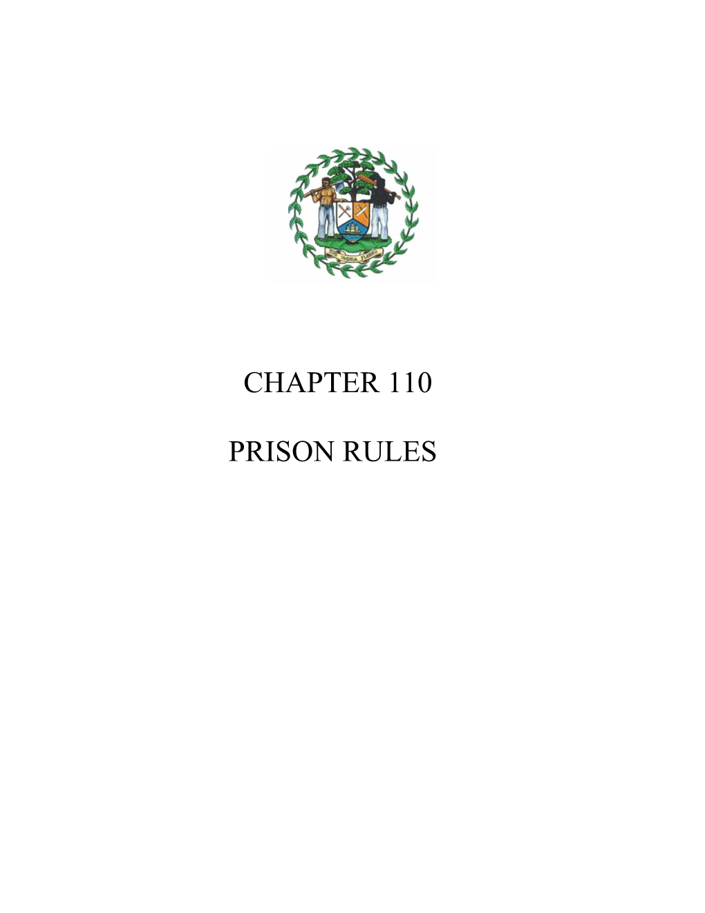 Chapter 110 Prison Rules