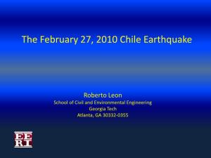 The February 27, 2010 Chile Earthquake