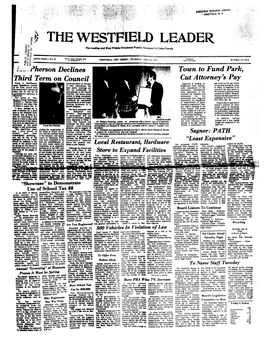 I the Westpield LEADER Et in the Leading and Ihoit Widely Circulated Weekly Newspaper in Vnlon County