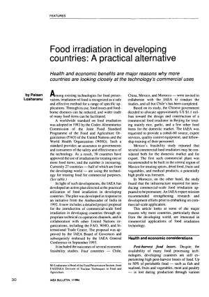 Food Irradiation in Developing Countries: a Practical Alternative
