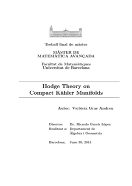 Hodge Theory on Compact Kähler Manifolds