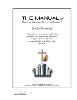 THE MANUAL the Free Methodist Church in Canada TM