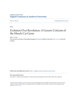 P-15 Evolution Over Revolution: a Generic Criticism of the Muscle