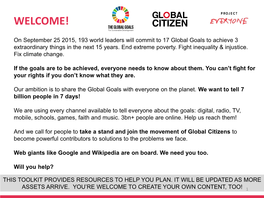 3 Sep 2015 Download PDF the Global Goals Toolkit for Web Platforms