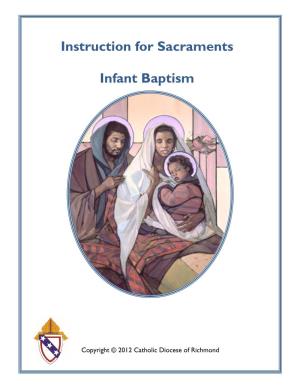 Instruction for Sacraments Infant Baptism