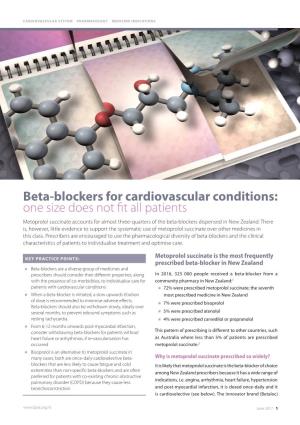Beta-Blockers for Cardiovascular Conditions