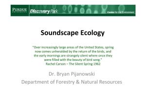 Soundscape Ecology