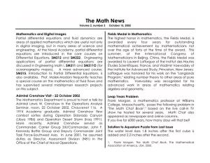 The Math News Volume 2, Number 3 October 15, 2002