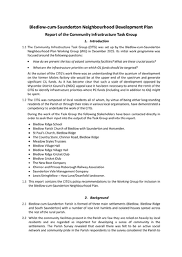 Bledlow-Cum-Saunderton Neighbourhood Development Plan Report of the Community Infrastructure Task Group 1