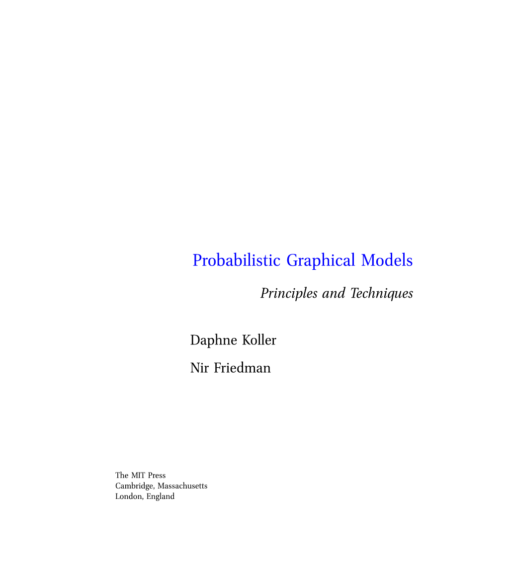 Probabilistic Graphical Models