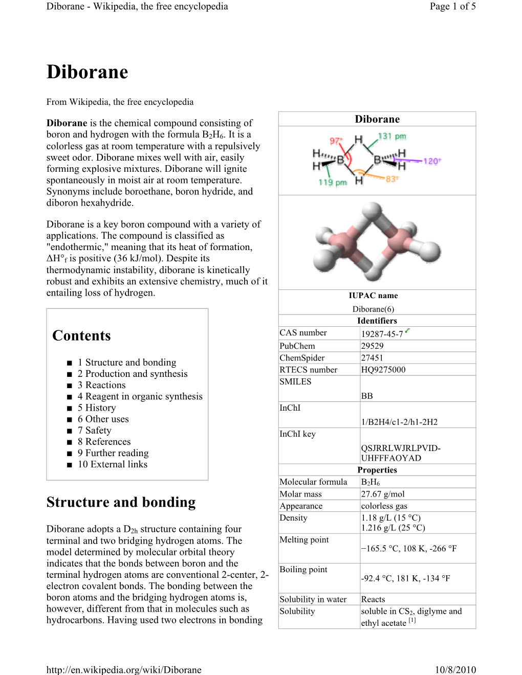 Diborane - Wikipedia, the Free Encyclopedia Page 1 of 5