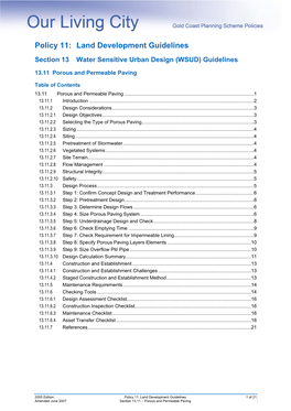 Section 13.11 – Porous and Permeable Paving