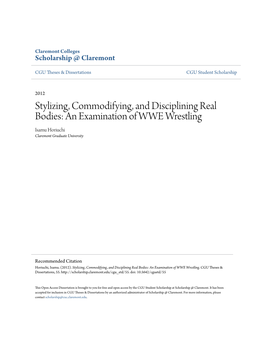An Examination of WWE Wrestling Isamu Horiuchi Claremont Graduate University