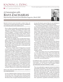 Ravi Zacharias Interview.Indd