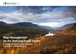 Deer Management on the National Forest Estate Current Practice and Future Directions 1 April 2014 to 31 March 2017 2