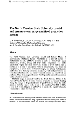 The North Carolina State University Coastal and Estuary Storm Surge and Flood Prediction System