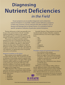 Diagnosing Nutrient Deficiencies in the Field