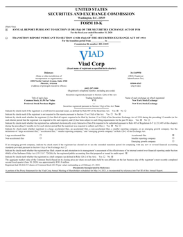 Viad Corp (Exact Name of Registrant As Specified in Its Charter)