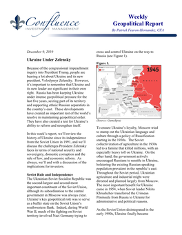 Weekly Geopolitical Report by Patrick Fearon-Hernandez, CFA