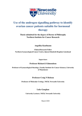 Development of a Functional Assay to Test for Homologous Recombination