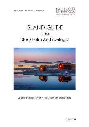 Island Guide – Stockholm Archipelago