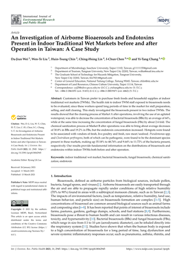 An Investigation of Airborne Bioaerosols and Endotoxins Present in Indoor Traditional Wet Markets Before and After Operation in Taiwan: a Case Study