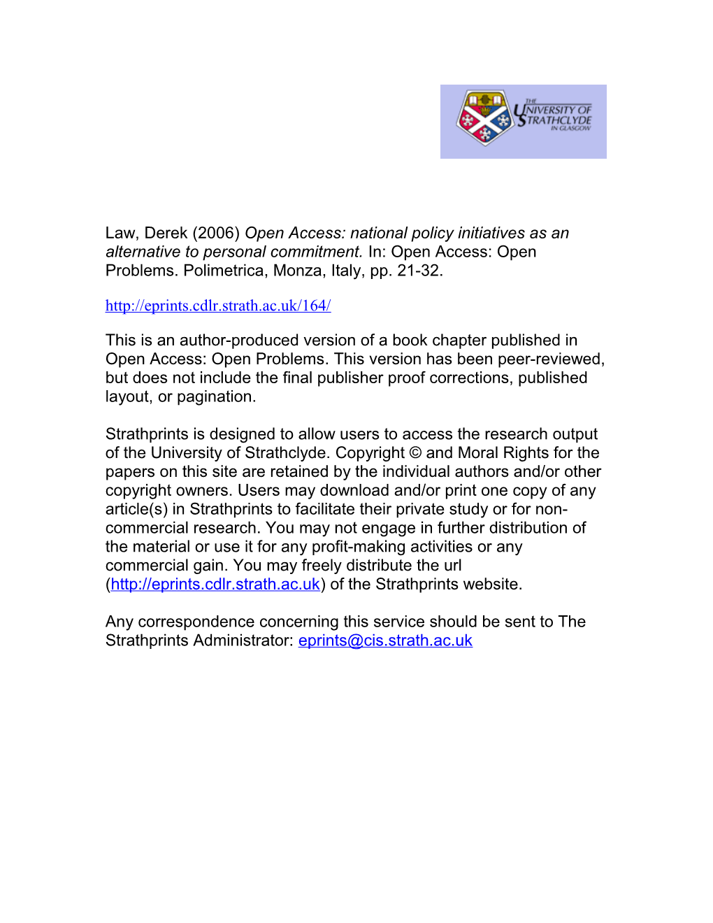 Open Access: National Policy Initiatives