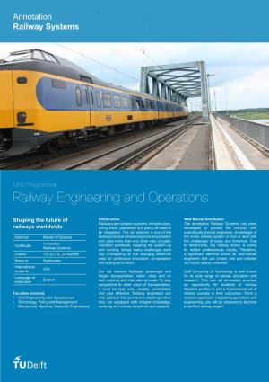 Railway Engineering and Operations