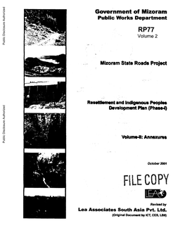 Mizoram Public Works Department RP77 Volume 2