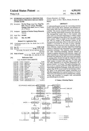 United States Patent (19) 11 4,293,332 Wang Et Al