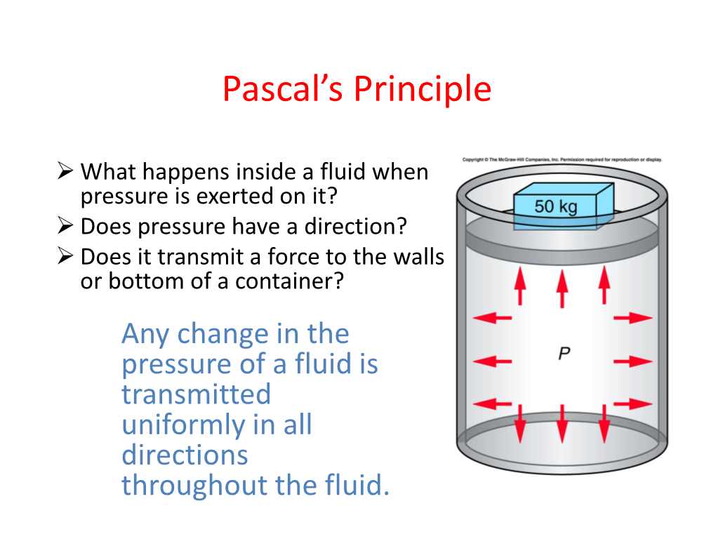 Pascal's Principle