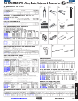 OK INDUSTRIES Wire Wrap Tools, Strippers & Accessories