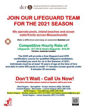 Join Our Lifeguard Team for the 2021 Season