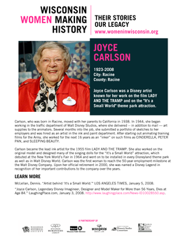 Joyce Carlson Wisconsin Women Making History